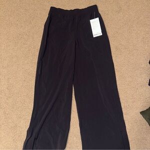 STRETCH WOVEN WIDE LEG PANT